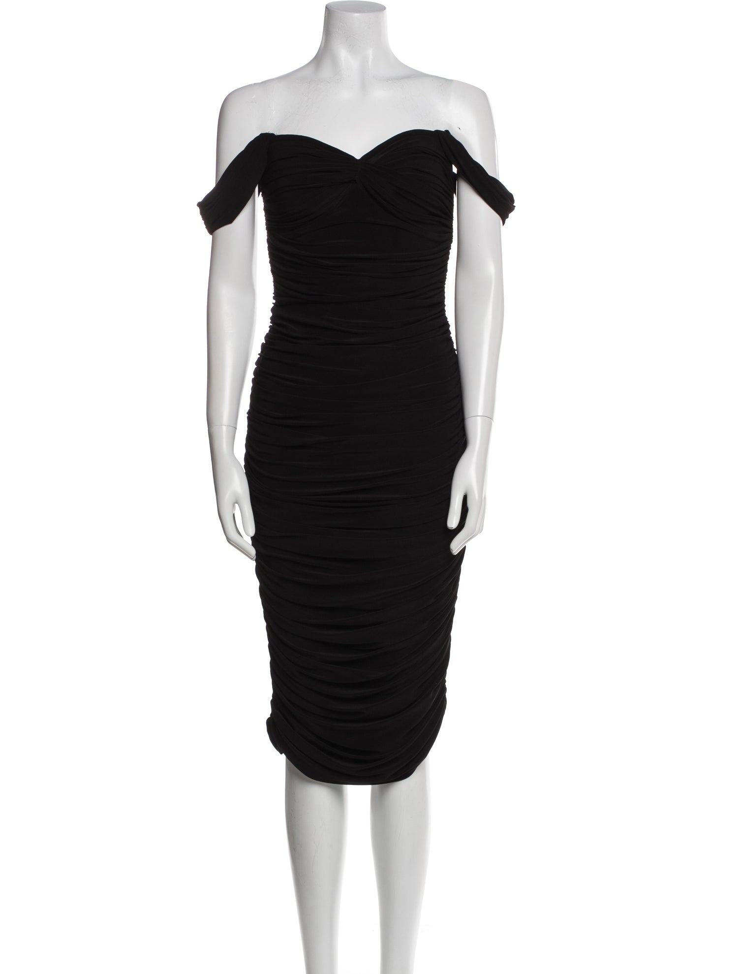 Norma Kamali Off-The-Shoulder Midi Length Dress