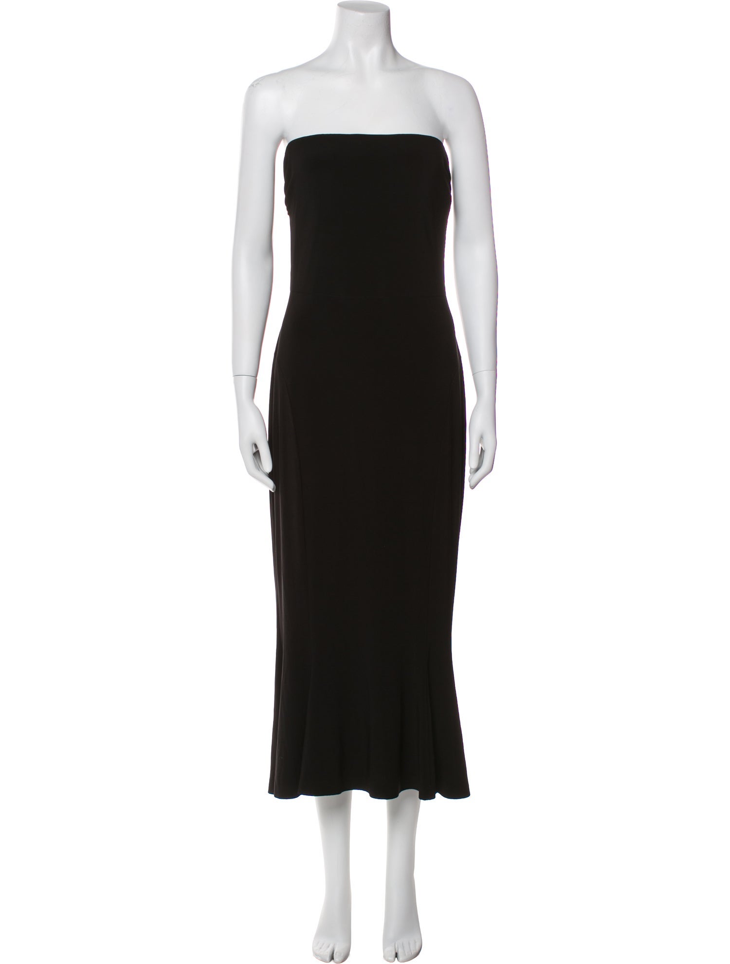 Norma Kamali Strapless Midi Length Dress