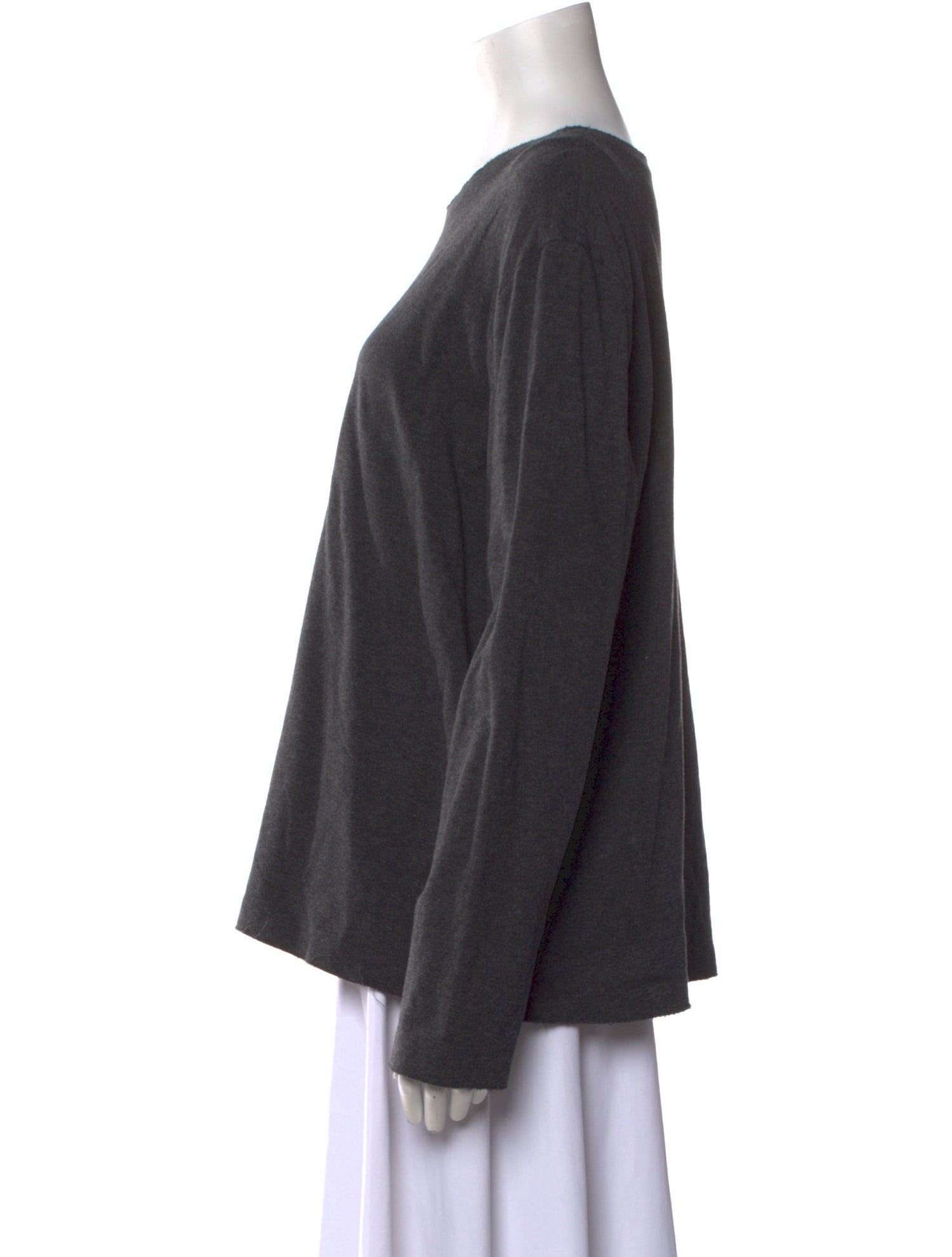 Norma Kamali Bateau Neckline Long Sleeve Sweatshirt