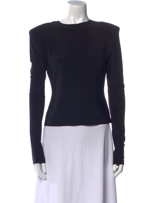 Norma Kamali Bateau Neckline Long Sleeve Top