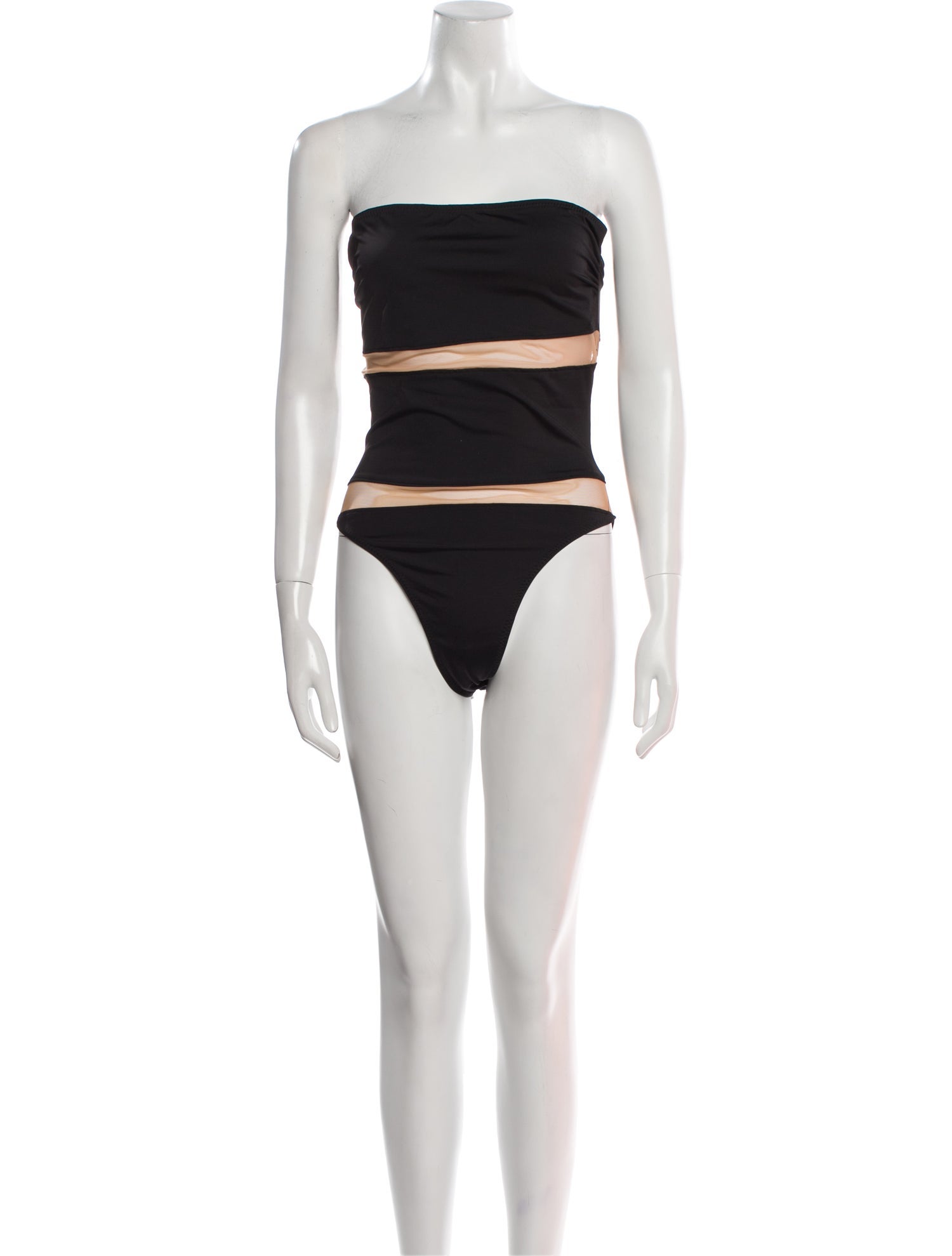 Norma Kamali Mesh Accents One-Piece w/ Tags