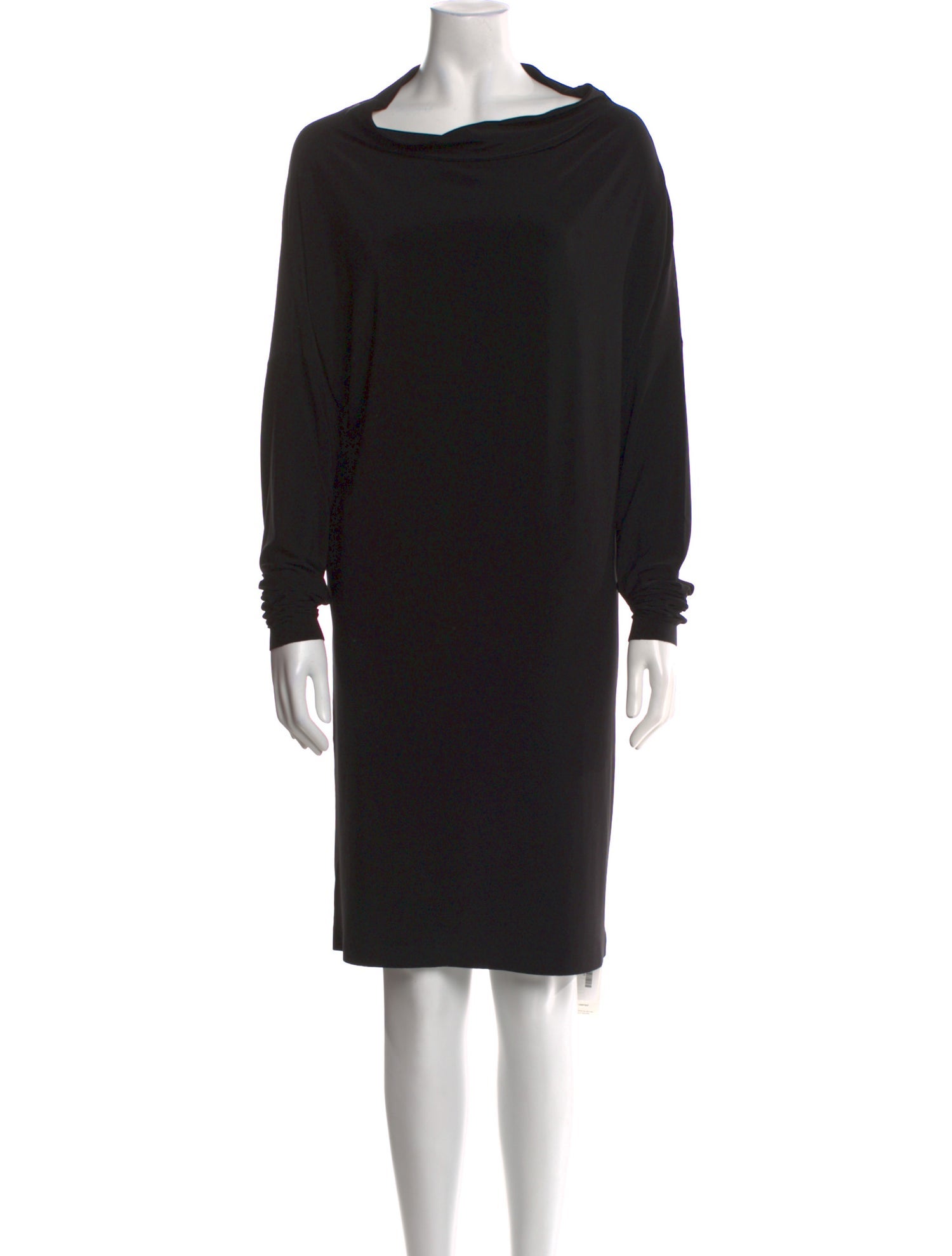 Norma Kamali Cowl Neck Knee-Length Dress