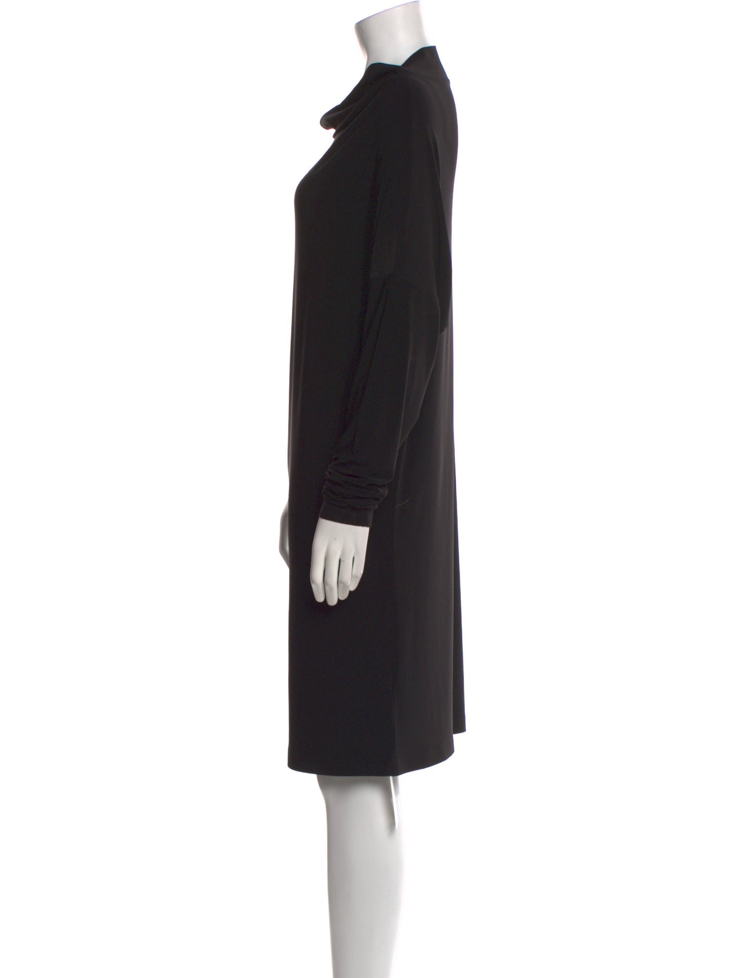 Norma Kamali Cowl Neck Knee-Length Dress
