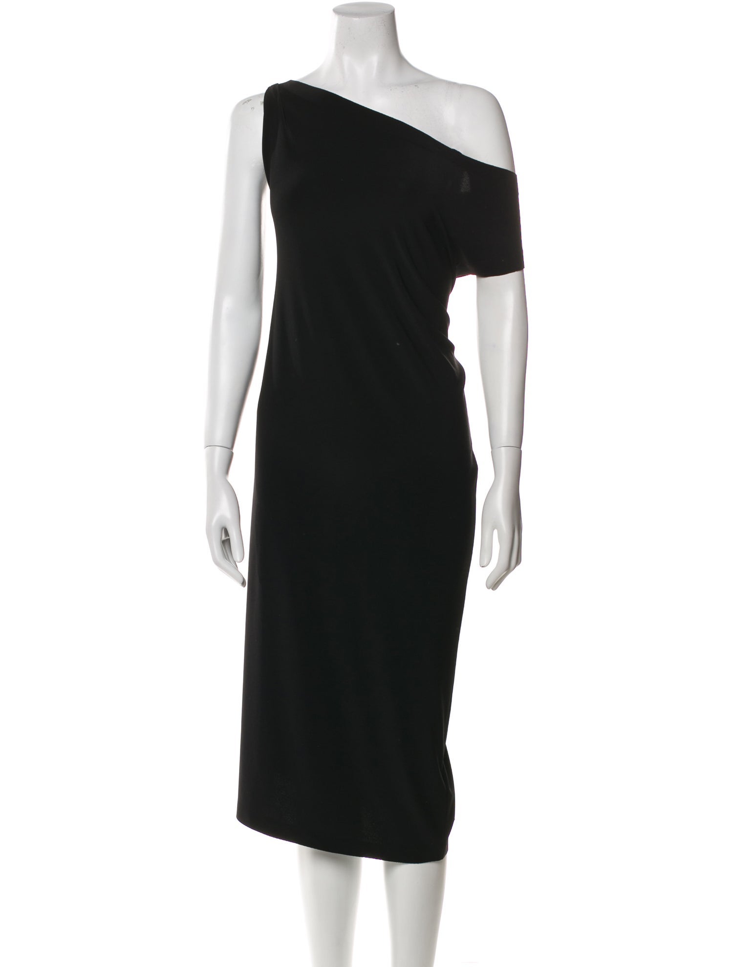 Norma Kamali One-Shoulder Midi Length Dress