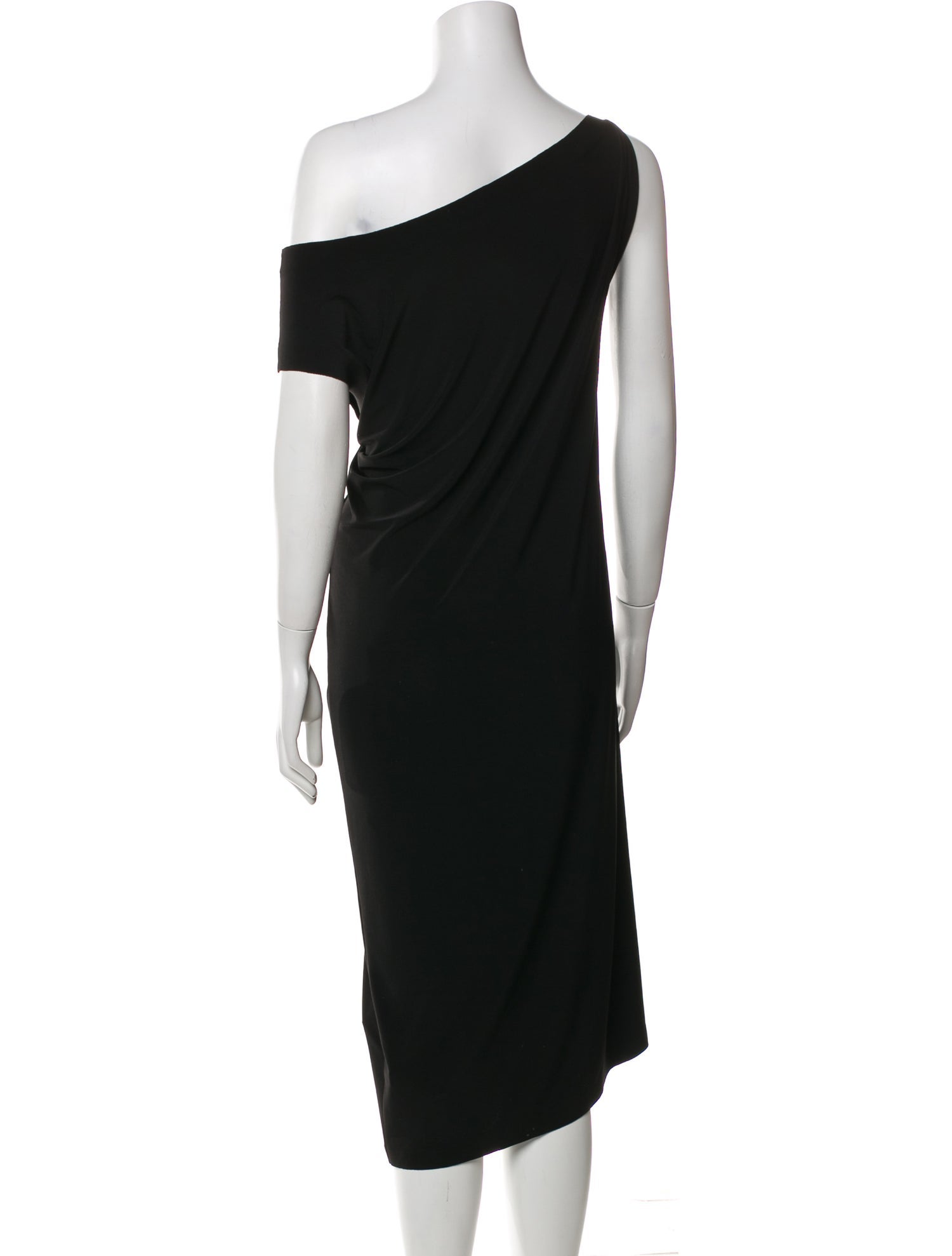 Norma Kamali One-Shoulder Midi Length Dress