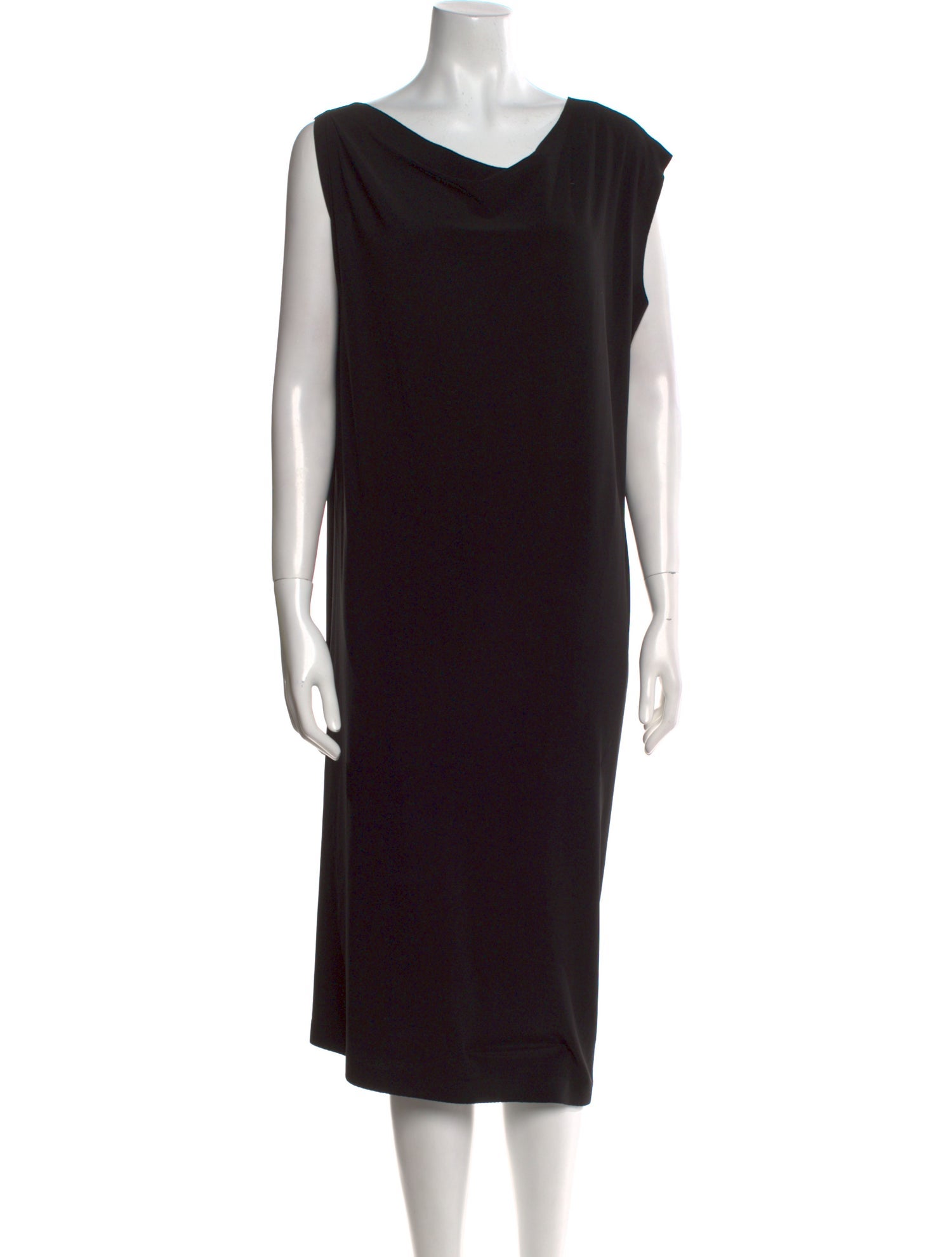 Norma Kamali Cowl Neck Knee-Length Dress