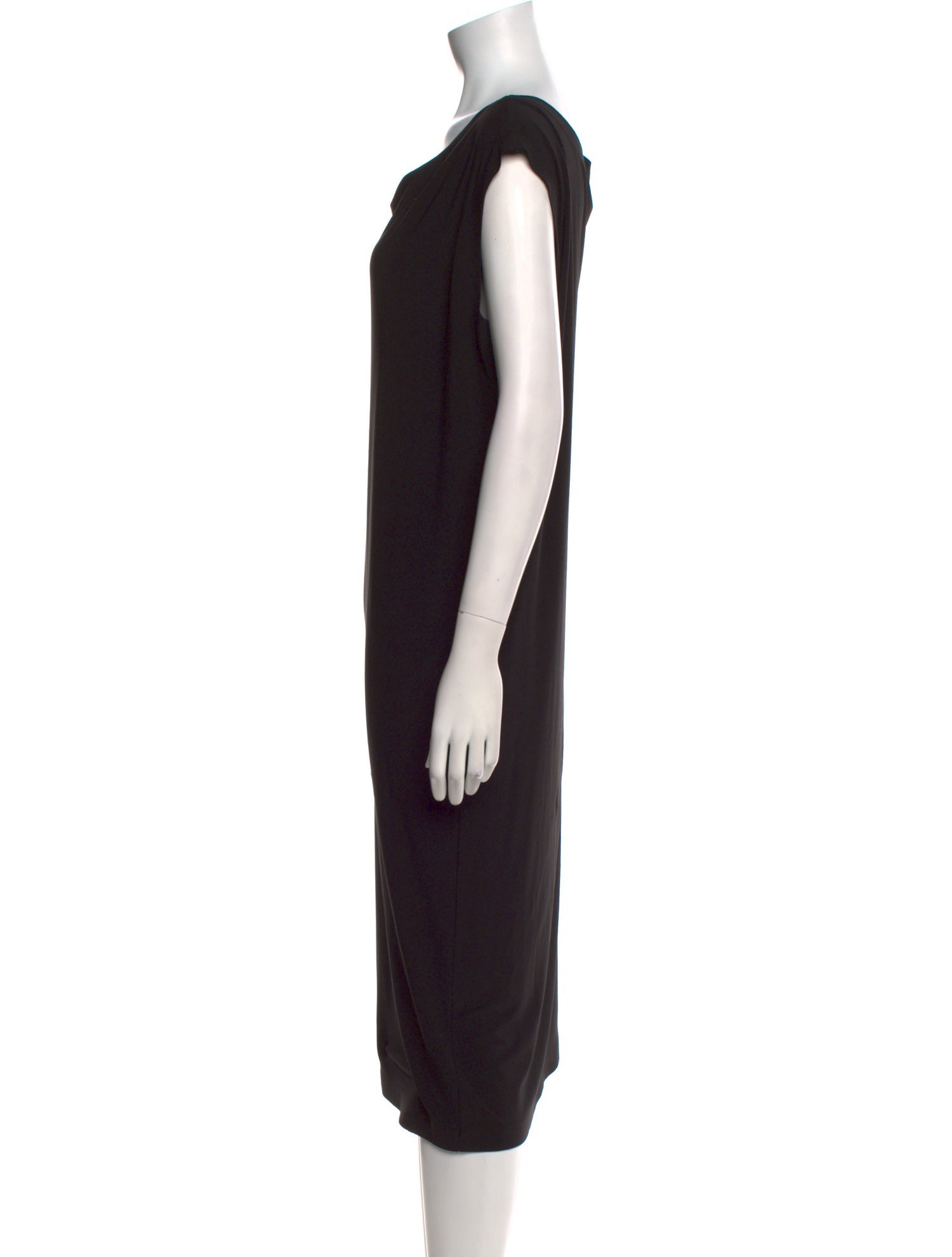 Norma Kamali Cowl Neck Knee-Length Dress