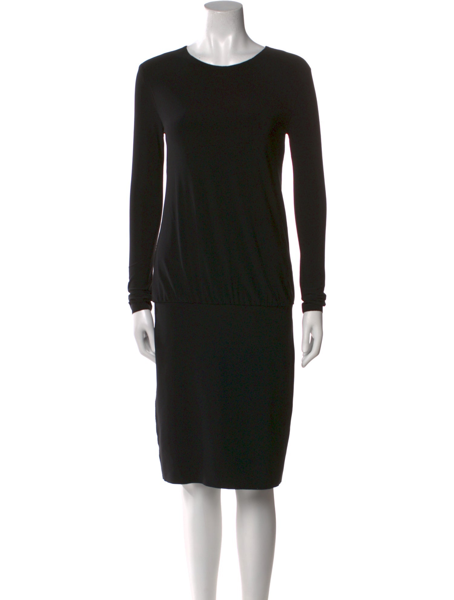 Norma Kamali Crew Neck Midi Length Dress