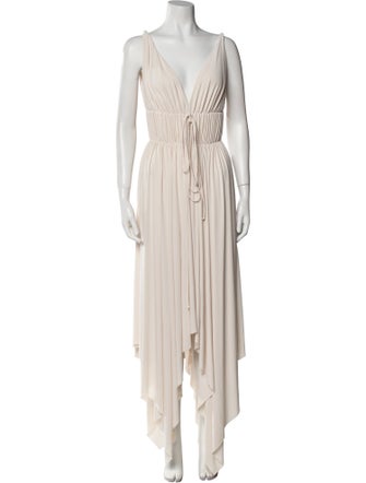 Norma Kamali V-Neck Long Dress