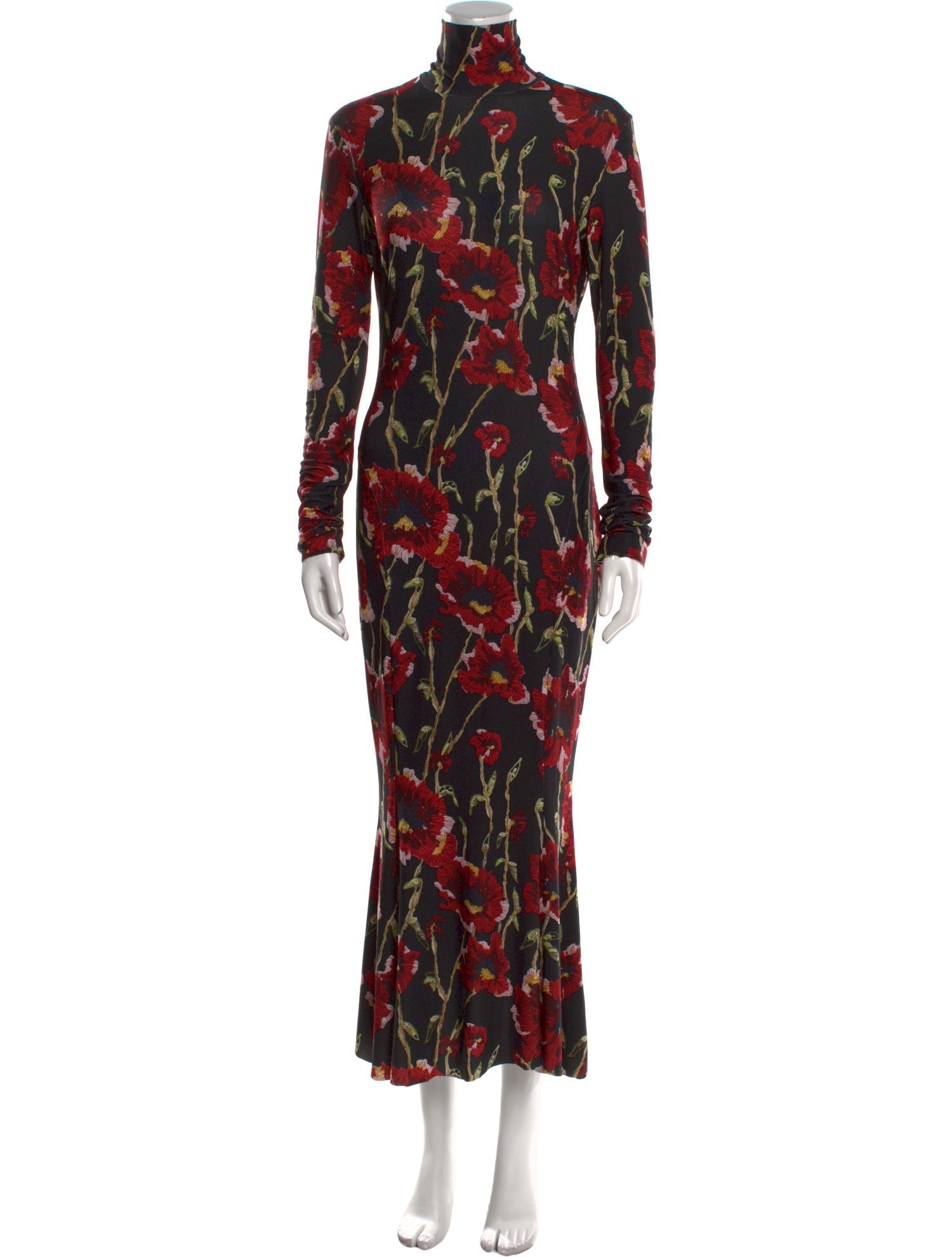 Norma Kamali Floral Print Long Dress