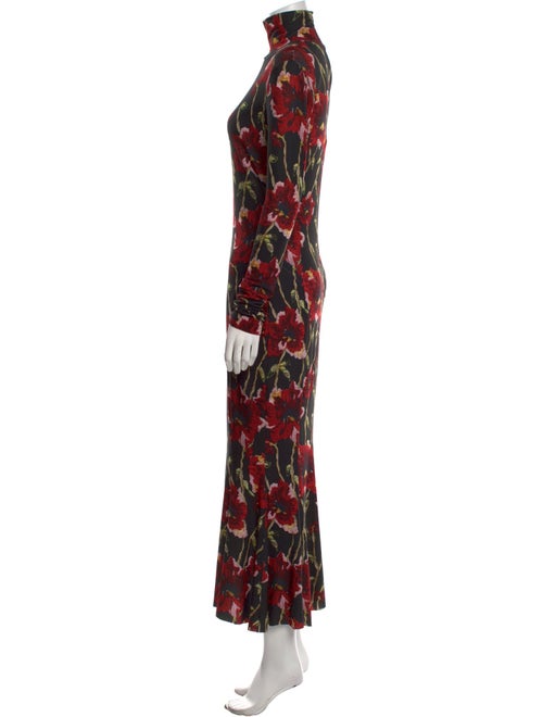 Norma Kamali Floral Print Long Dress