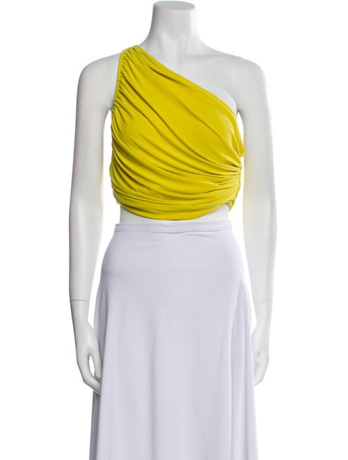 Norma Kamali One-Shoulder Sleeveless Crop Top