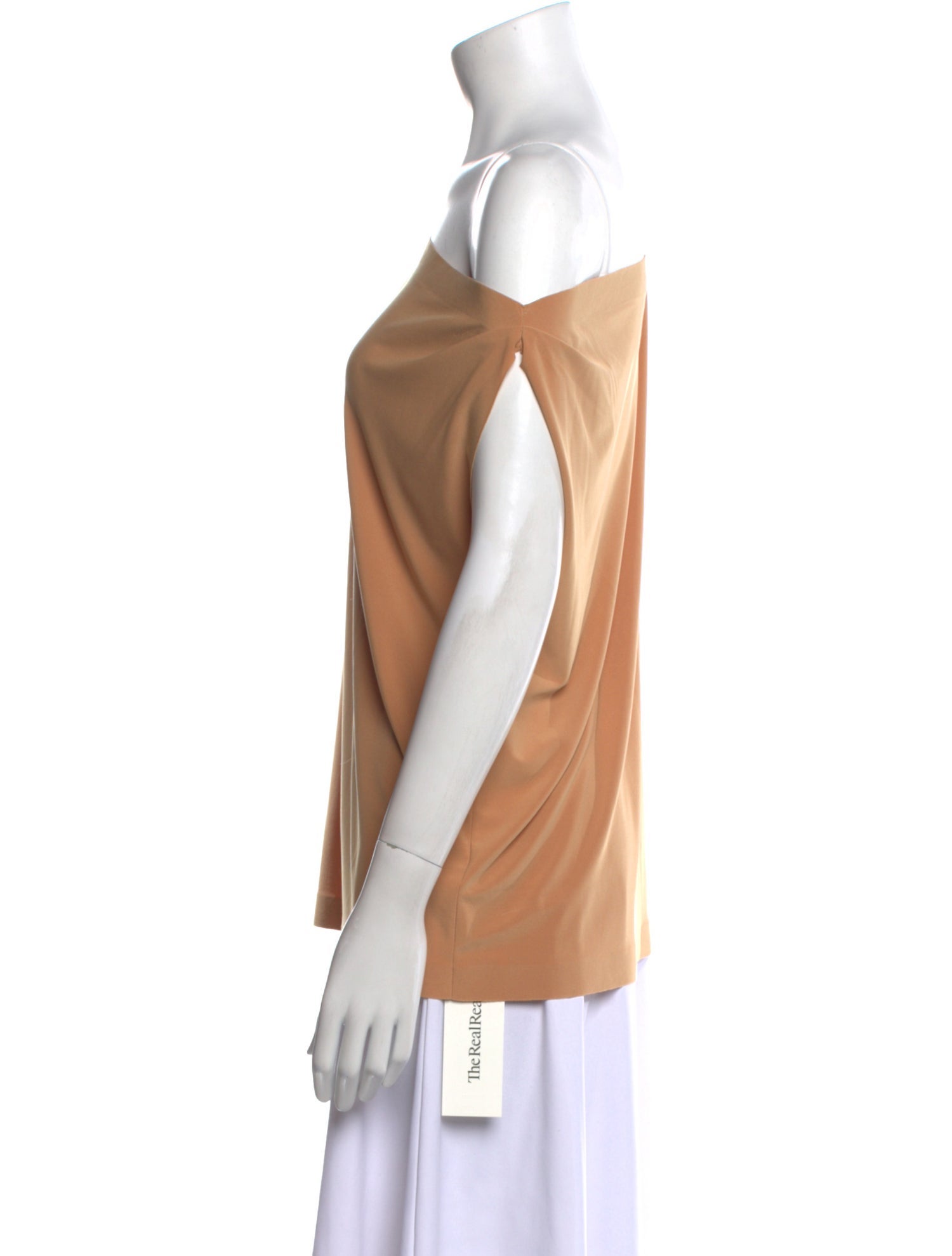 Norma Kamali One-Shoulder Short Sleeve Top