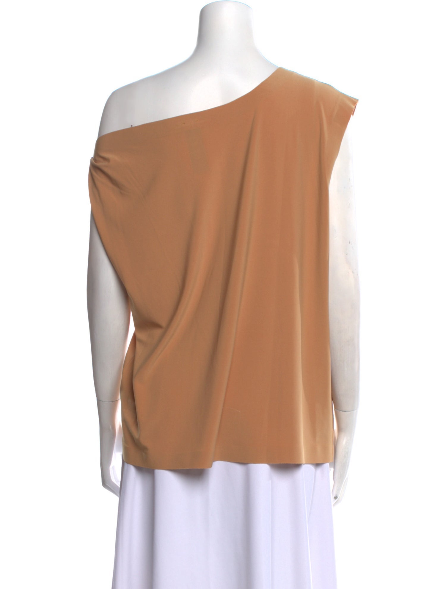 Norma Kamali One-Shoulder Short Sleeve Top