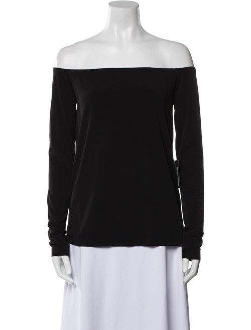 Norma Kamali Off-The-Shoulder Long Sleeve Top
