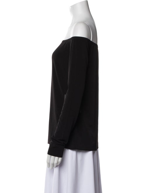 Norma Kamali Off-The-Shoulder Long Sleeve Top