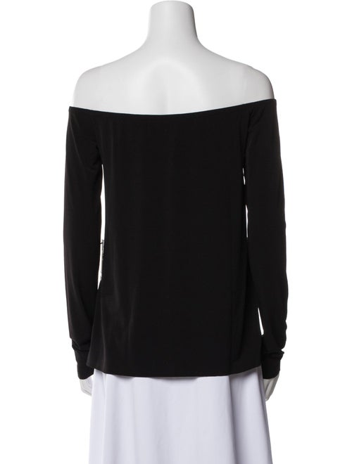 Norma Kamali Off-The-Shoulder Long Sleeve Top