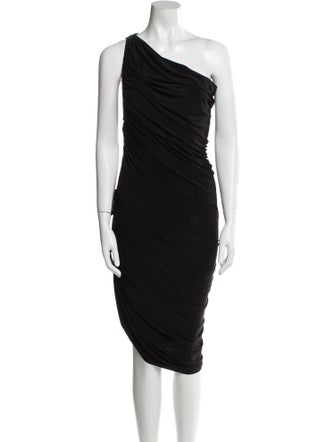 Norma Kamali One-Shoulder Knee-Length Dress
