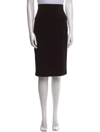 Norma Kamali Raw-Edge Trim Knee-Length Skirt