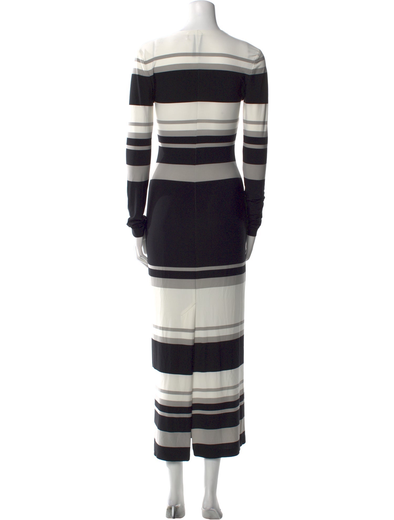 Norma Kamali Striped Long Dress