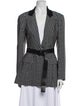 Norma Kamali Houndstooth Print Blazer