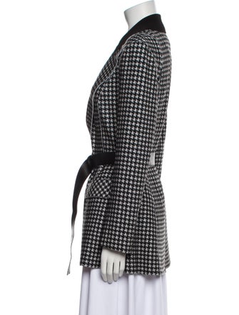 Norma Kamali Houndstooth Print Blazer