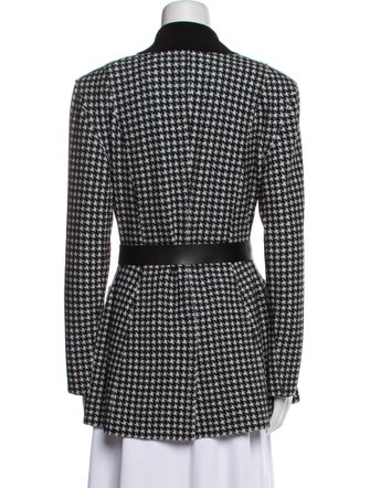 Norma Kamali Houndstooth Print Blazer