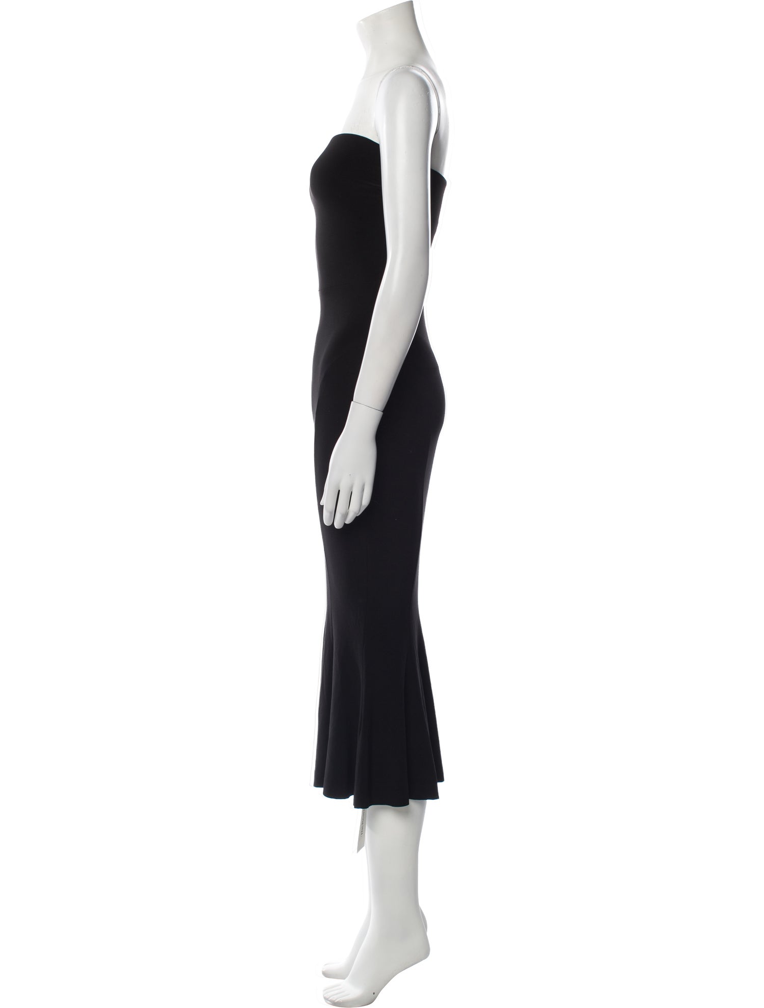 Norma Kamali Strapless Knee-Length Dress
