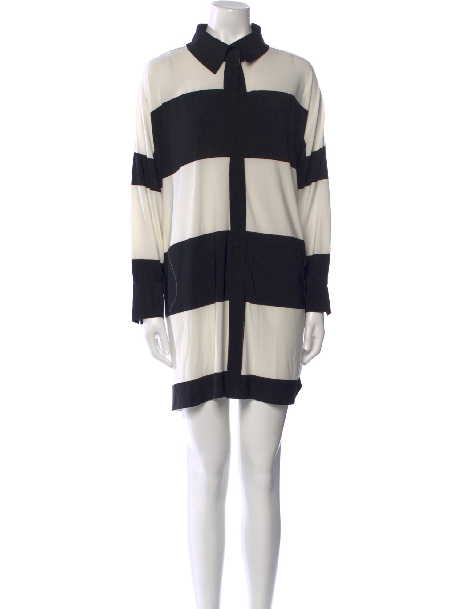 Norma Kamali Colorblock Pattern Mini Dress