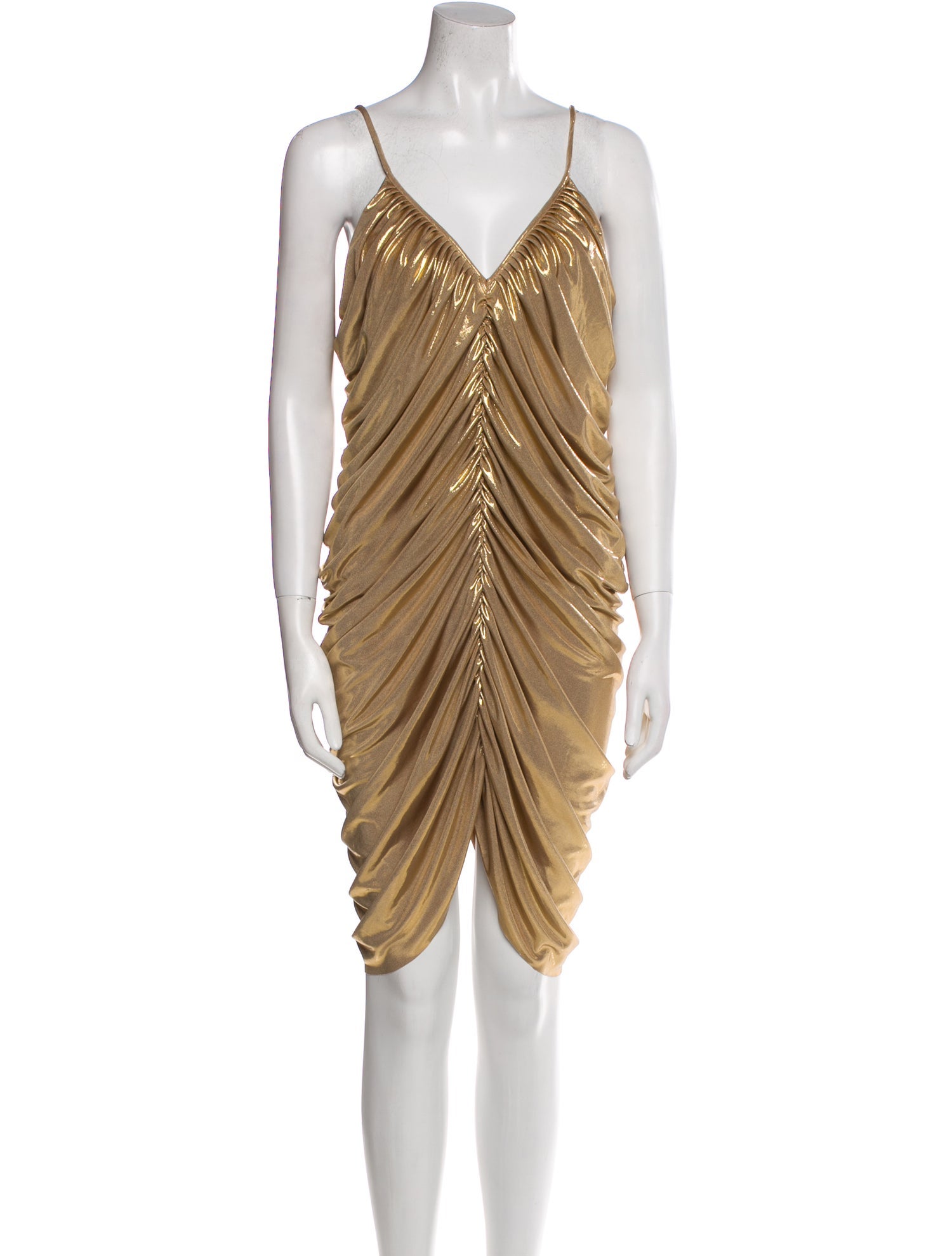 Norma Kamali V-Neck Knee-Length Dress