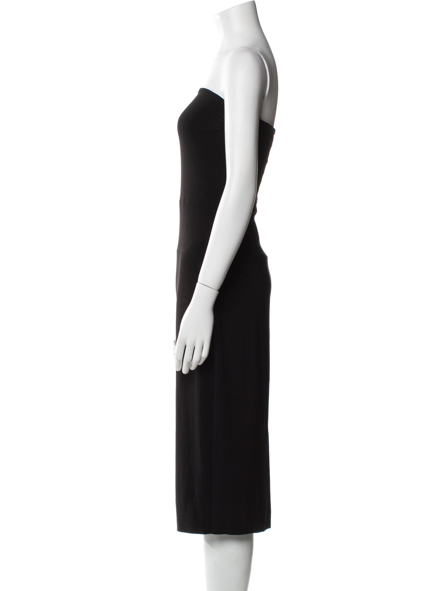 Norma Kamali Strapless Knee-Length Dress