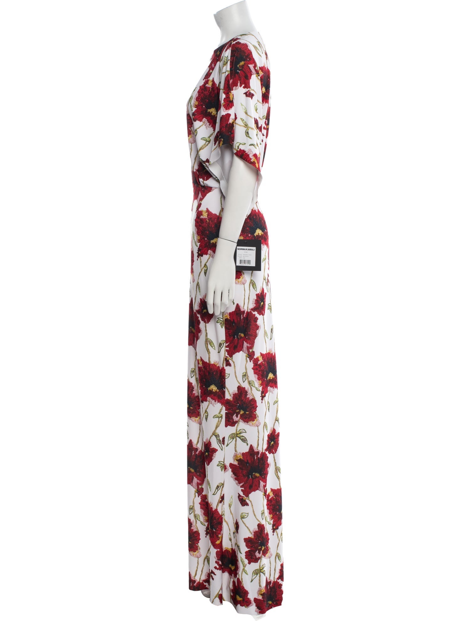 Norma Kamali Floral Print Long Dress