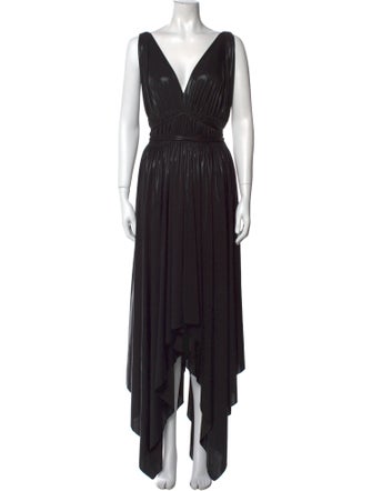 Norma Kamali V-Neck Long Dress