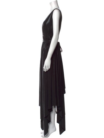 Norma Kamali V-Neck Long Dress