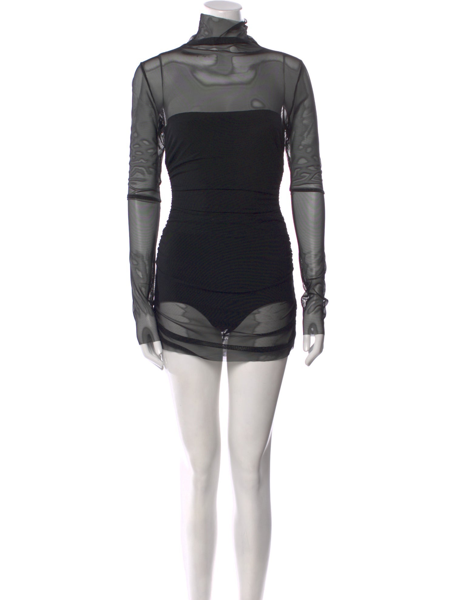 Norma Kamali Mock Neck Mini Dress