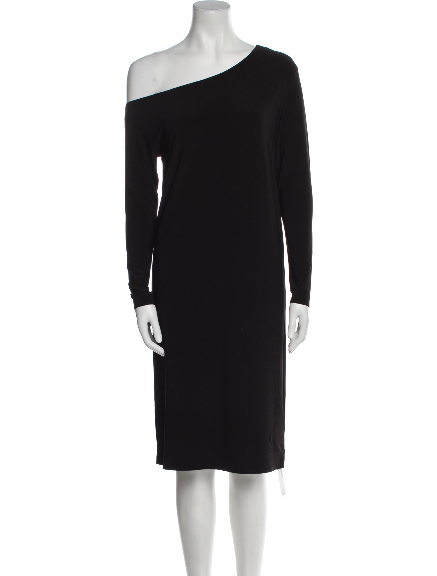 Norma Kamali One-Shoulder Knee-Length Dress