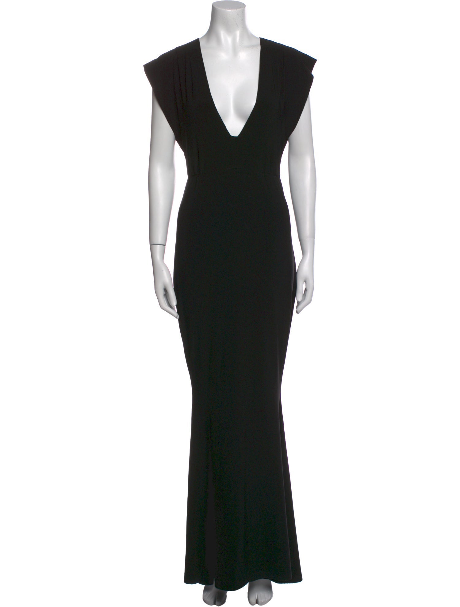 Norma Kamali V-Neck Long Dress