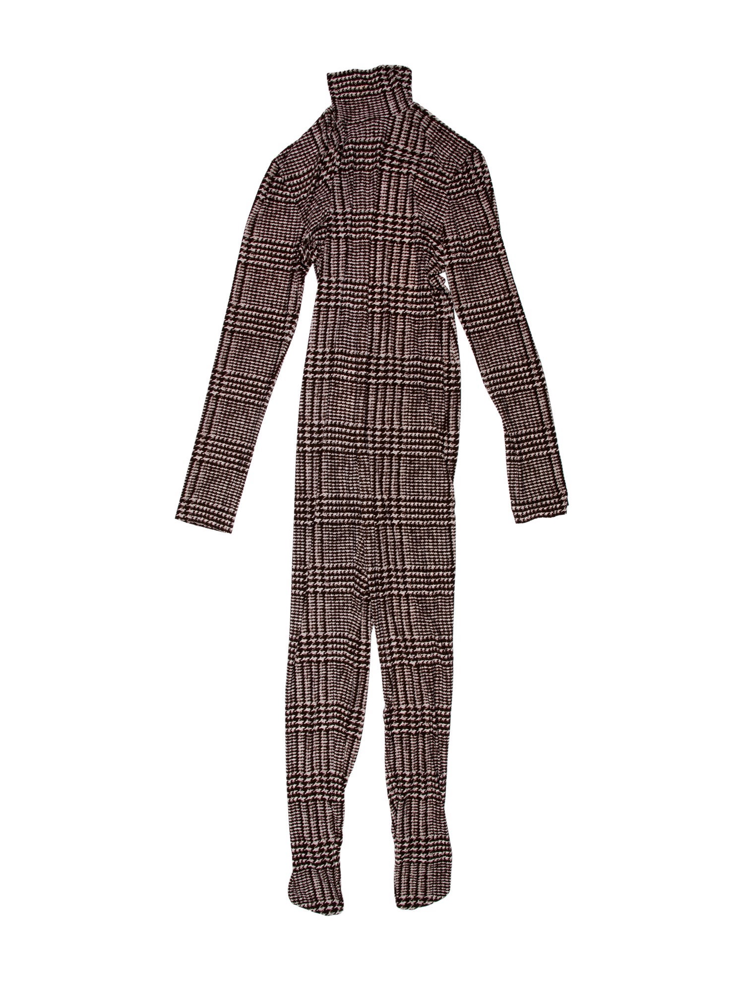 Norma Kamali Houndstooth Print Mock Neck Jumpsuit w/ Tags