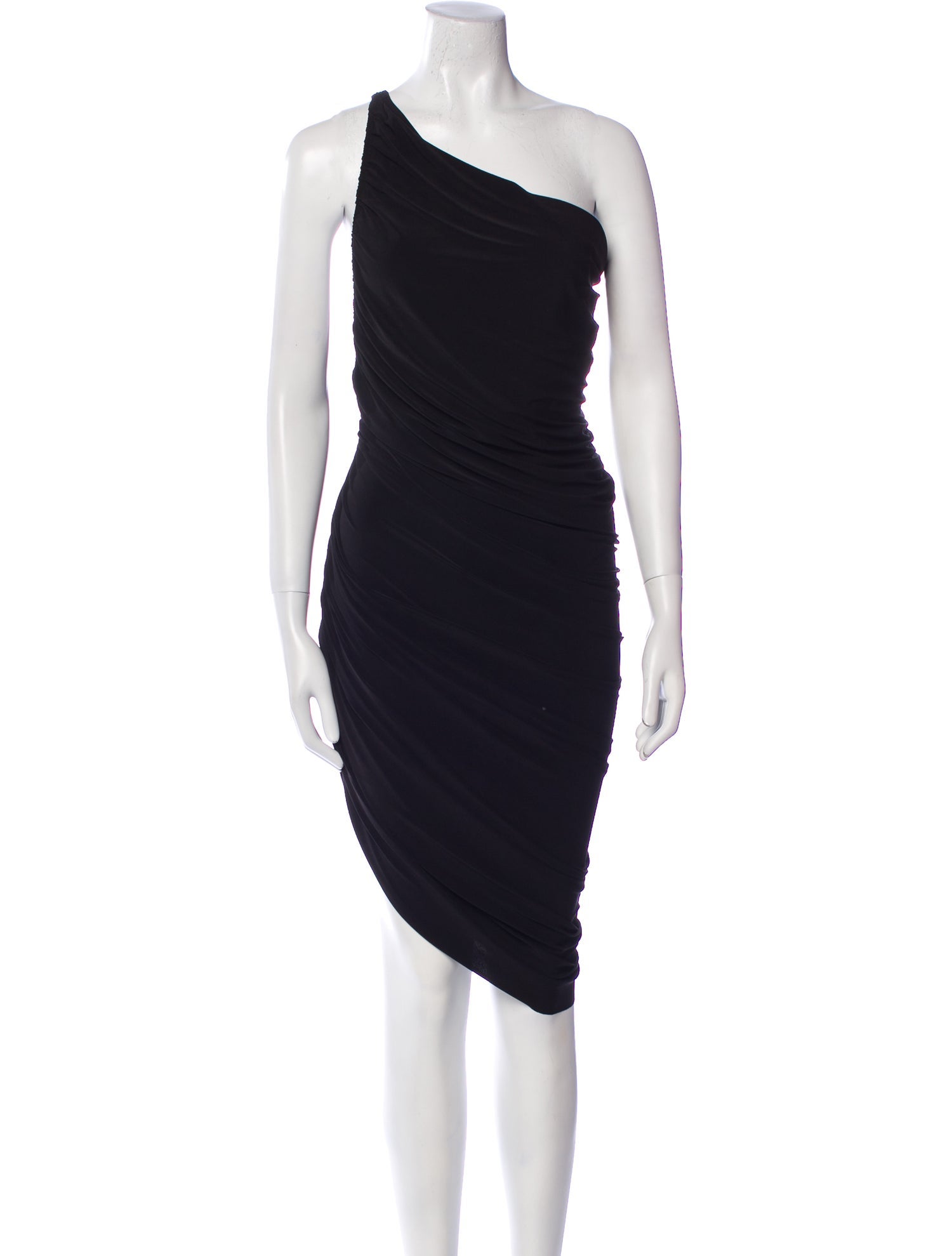 Norma Kamali One-Shoulder Knee-Length Dress
