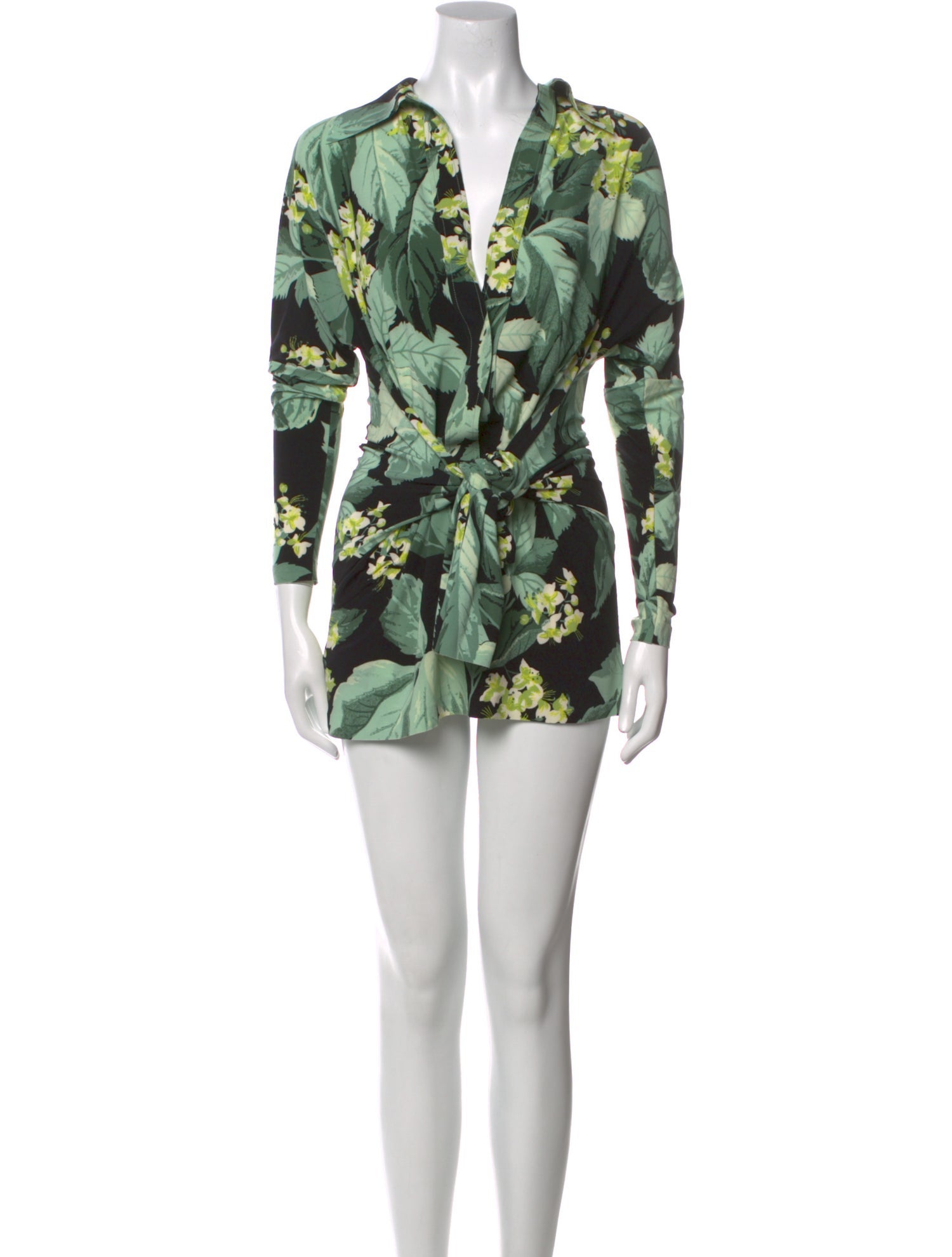 Norma Kamali Floral Print Mini Dress