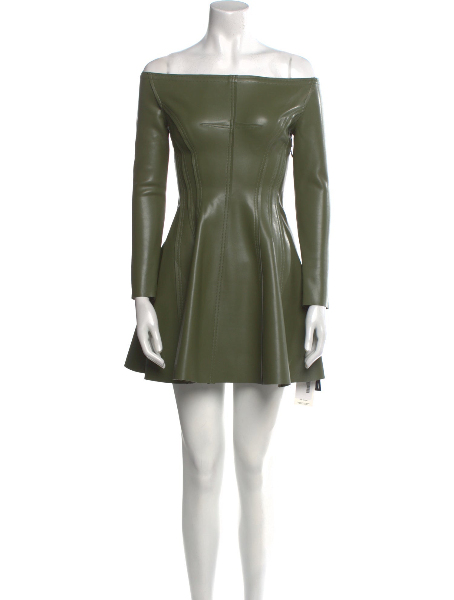 Norma Kamali Faux Leather Mini Dress