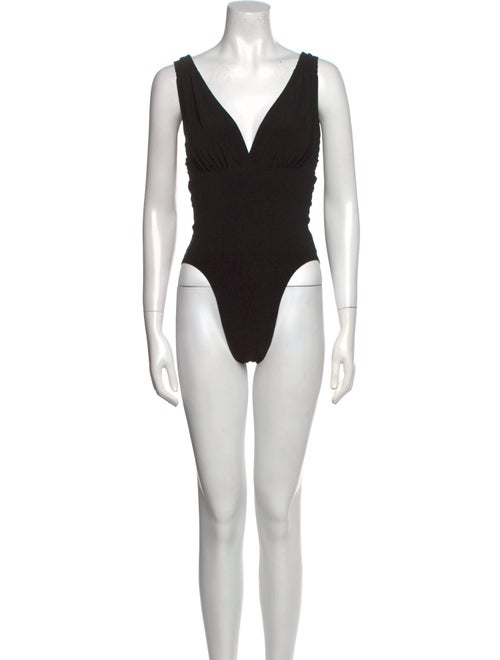 Norma Kamali V-Neck Sleeveless Bodysuit