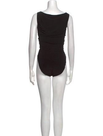 Norma Kamali V-Neck Sleeveless Bodysuit