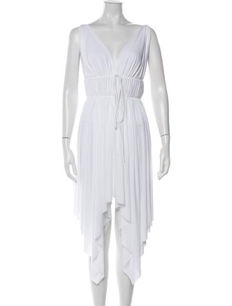 Norma Kamali V-Neck Midi Length Dress