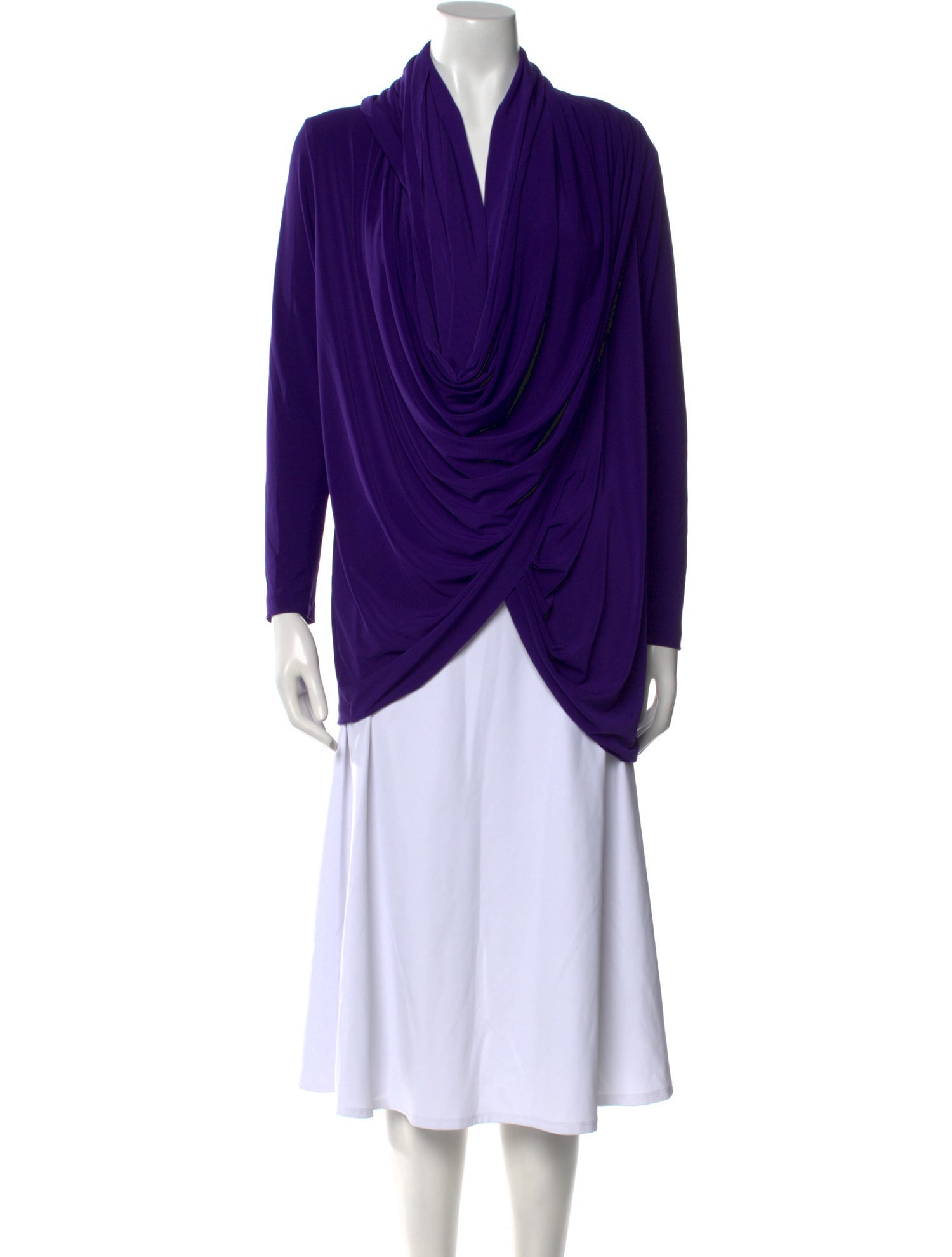 Norma Kamali Cowl Neck Long Sleeve Tunic