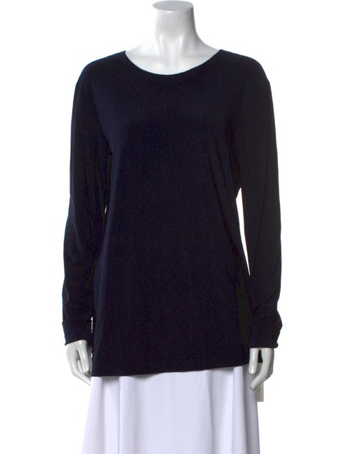 Norma Kamali Scoop Neck Long Sleeve Top