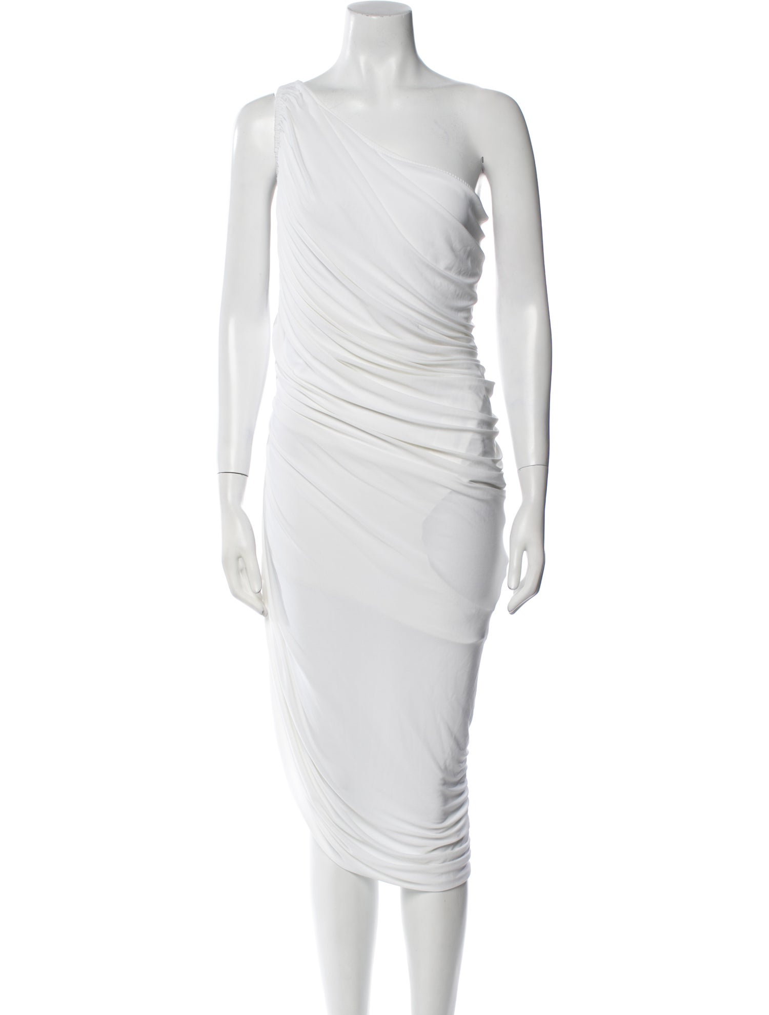 Norma Kamali One-Shoulder Midi Length Dress