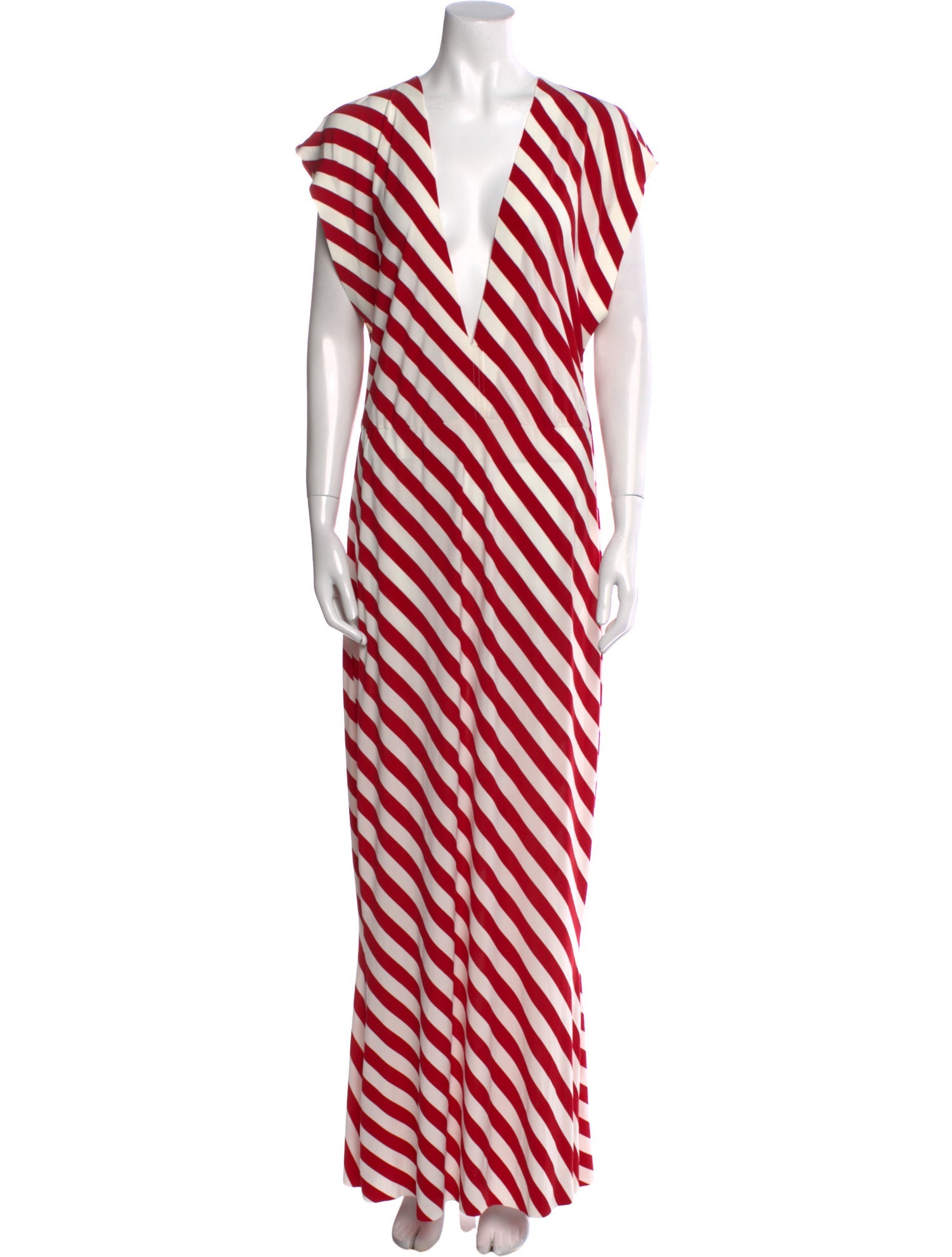 Norma Kamali Striped Long Dress