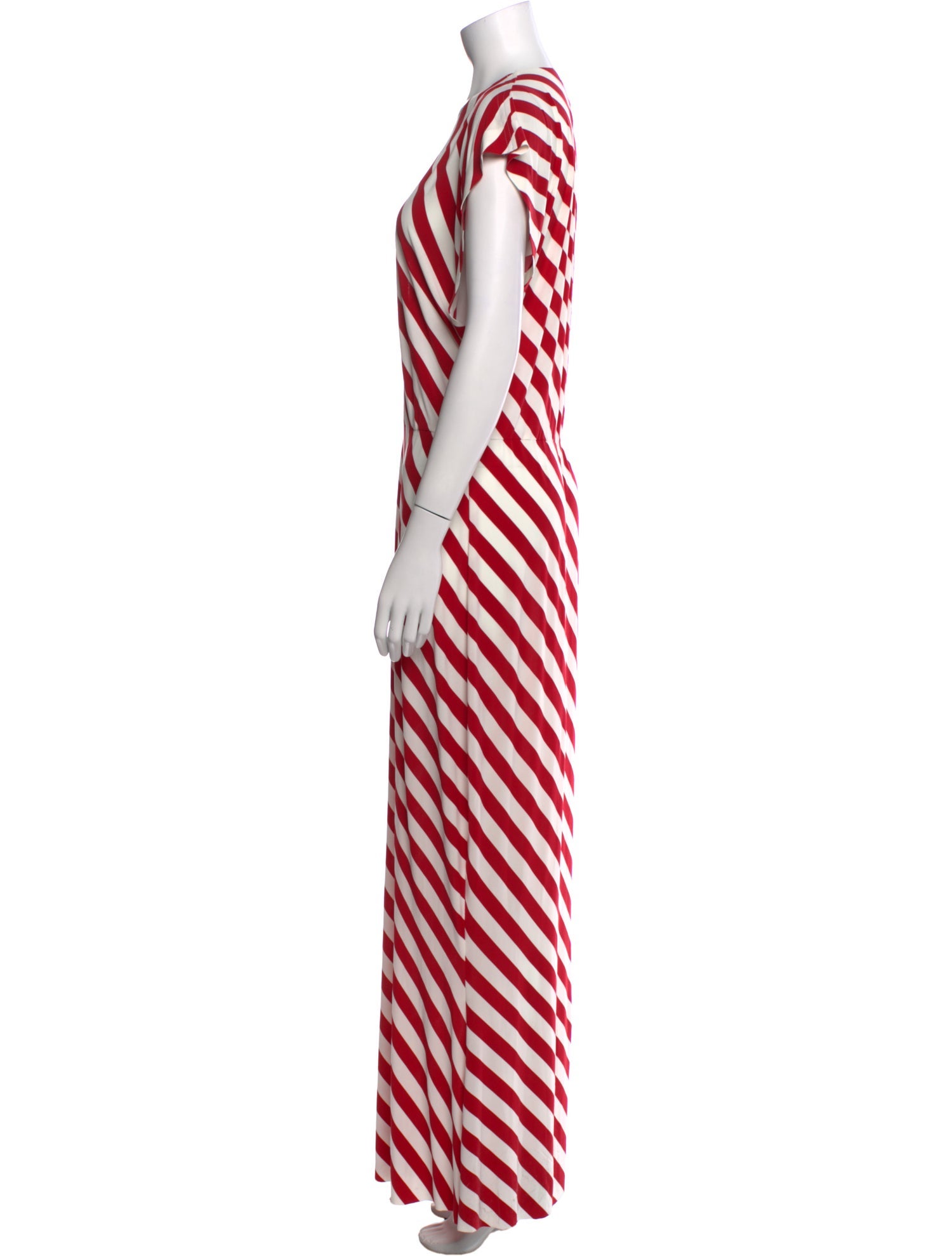 Norma Kamali Striped Long Dress