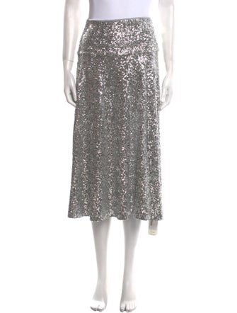 Norma Kamali Sequin Embellishments Midi Length Skirt